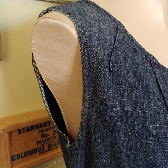 Denim Top Lundstrum Sleeveless Summer Smock Top 10 - Picture 6 of 10